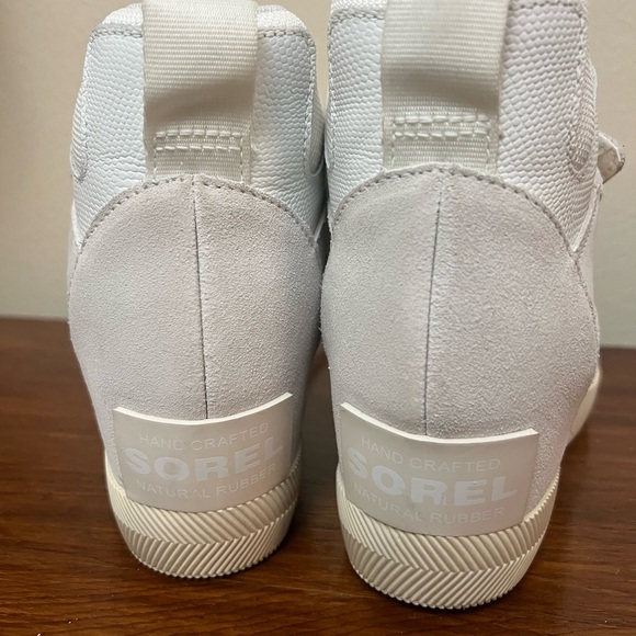 Sorel Out ’N About White Wedge Hi Top Sneaker Minimalist Streetwear Athleisure 8 - Picture 4 of 9